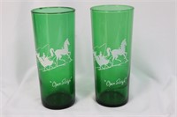 Set of Two Forest Green Tumblers