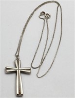 Sterling Silver Necklace & Cross