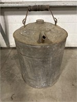 Antique galvanized oil can