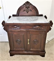 Vintage Wash Stand with Marble Top