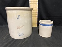 2 Gallon Stoneware Crock, Small Stoneware Crock