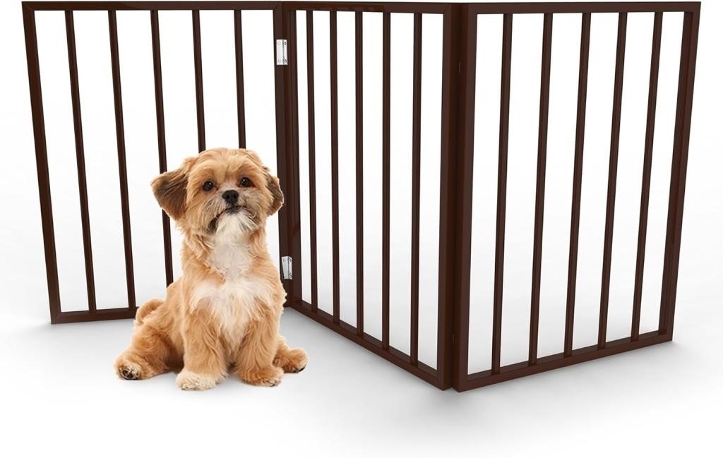 PETMAKER Foldable Pet Gate  24 Dark Brown