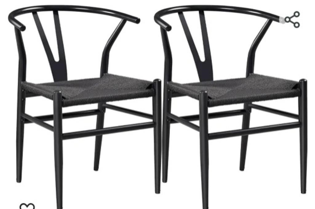 Yaheetech Mid-Century Metal Dining Chair  2pc