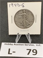 Silver 1940-S Walking Liberty Half Dollar