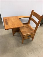 Child’s wood school desk. Also in great shape