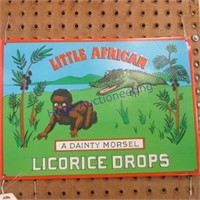 Little African Licorice Drops tin sign