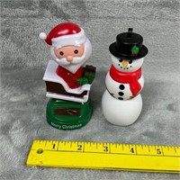 2pc Christmas Decorations: Santa & Snowman