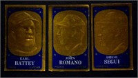 (3) 1965 Topps Gold Embossed Cards: #s 10, 24, 70