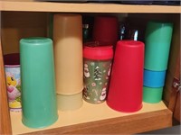 Cabinet Contents, Tupperware Cups, Misc. Cups