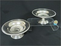 Pair of Birks sterling silver footed dishes,