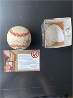 MICKEY MANTLE, TOMMY JOHN  SIGNED AUTOGRAPHED BALL