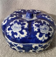 Handmade Blue & White Bowl With Lid