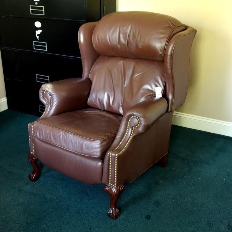 Woodmark brown leather chair