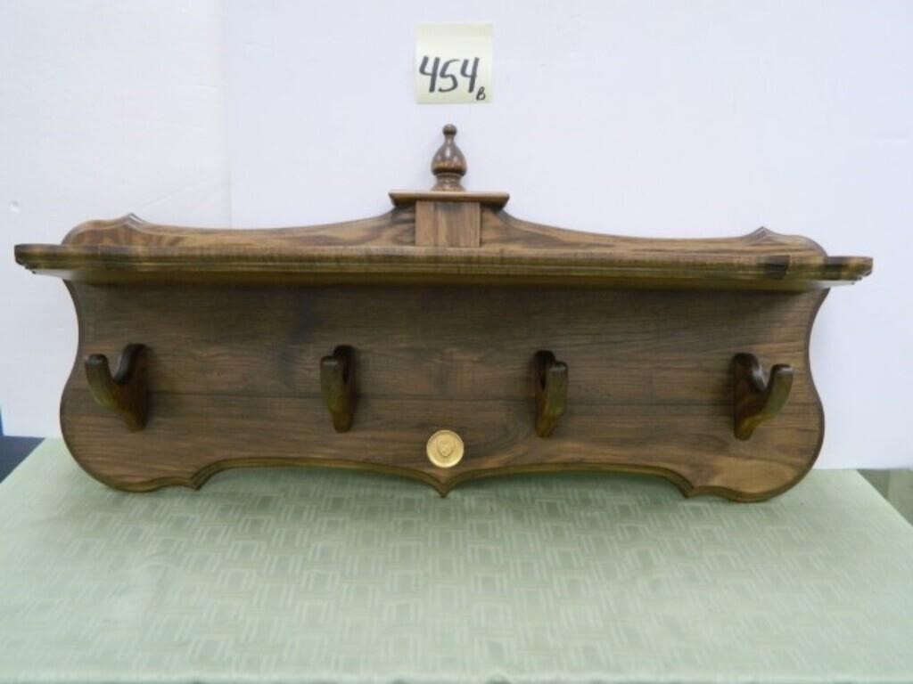 Ducks Unlimited Walnut Shelf w/ Hat Rack