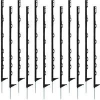 50 Pack Electric Fence Posts, 40 Inch Plastic Step