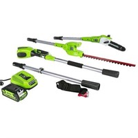 Greenworks 20  40 Volt Battery Powered Pole Saw