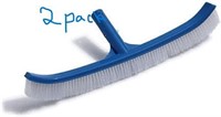 *18-Inch Deluxe Pool Floor and Wall Brush 2 Pack