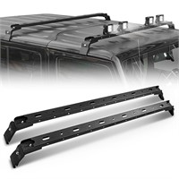 300 LBS Roof Rack Cross Bars with 4 Pcs LED Lights