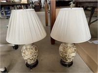 2 Gold Painted Lamps