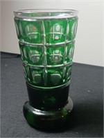 Green Etched Vase