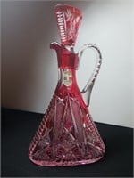 Ruby Red Etched Glass