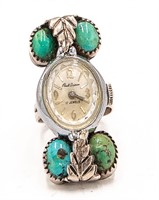 Navajo Sterling Turquoise Ring Paul Saison Watch