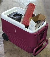 (E) Igloo Cooler on Wheels ( no lid ). Blow Torch