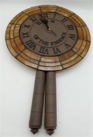 (D) Stain Glass Clock 13" Round