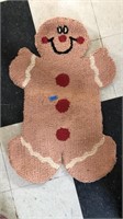 NEW Gingerbread man throw rug