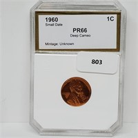 PCI 1960 PR66 Sm Date Deep Cameo Lincoln Penny