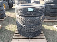(4) Michelin 275/80R22.5 Tires #