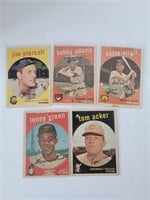 1959 Topps Baseball 5 Card Lot