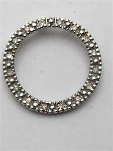 10k White Gold Diamond Pendant