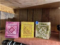 3 Vintage Handmade Tissue Covers