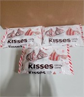 BB 5/24 Mint HERSHEY KISSES Candy Cane 255g x3