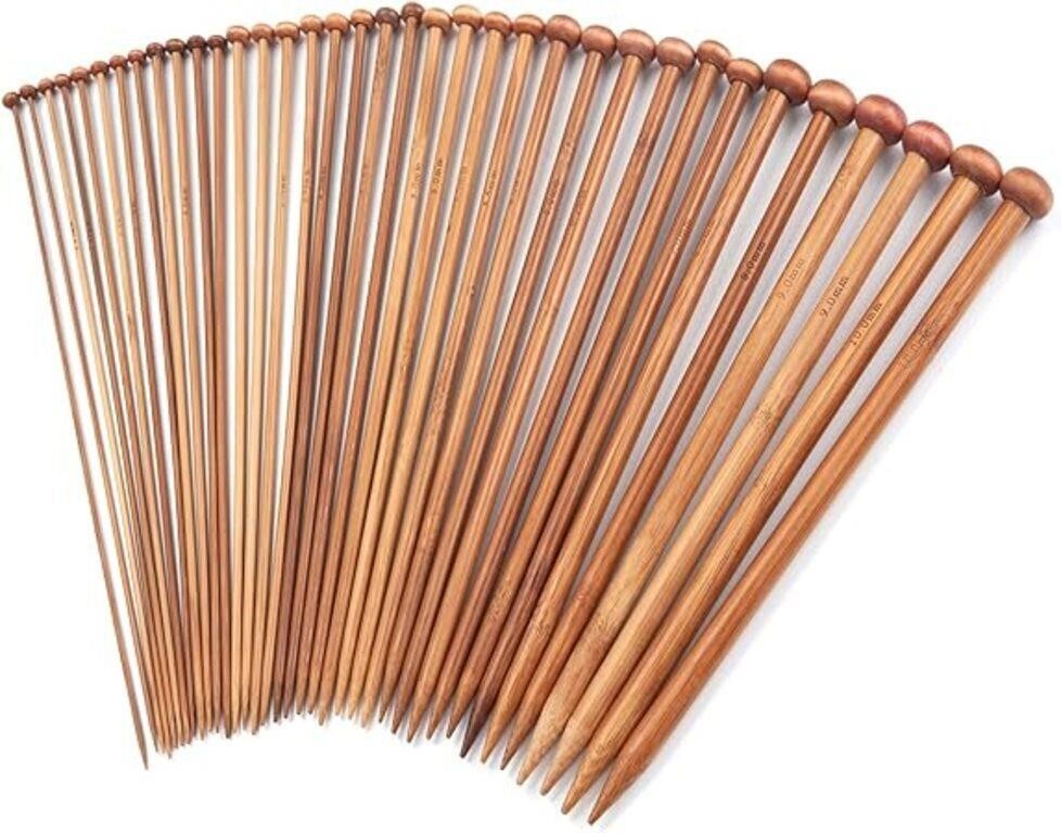(N) 14 Inch Single Point Bamboo Knitting Needles S