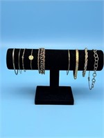 Collection Of Gold Tone Bracelets