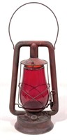 Embury lantern, red Dietz globe, 6" dia. Base,