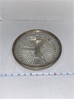 Silver and glass candy dish