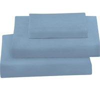 2PCS Mooreeke Bamboo Bed Sheets Set King Size Blue