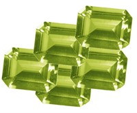 Genuine 5x3mm Green Octagon Peridot (5pc)