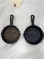 3 Cast Iron Ash Trays 1 from Enid 1 from Morris