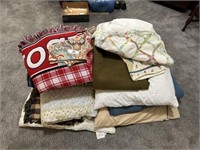Lot of Assorted Bedding & Blankets