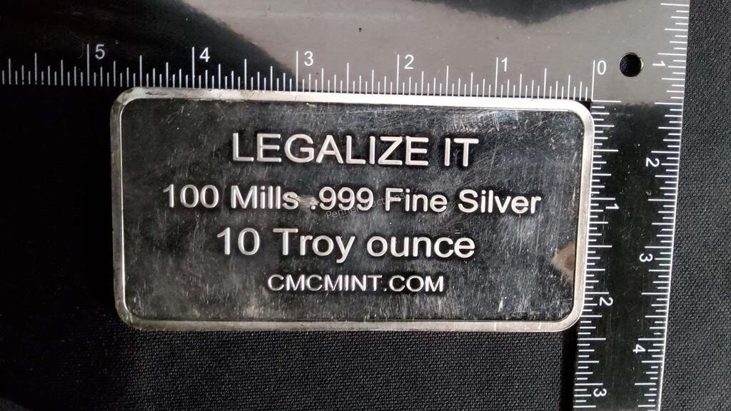 10 Ounce Silver Plate Bar