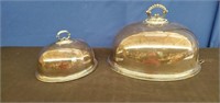 2 Silver Plate Platter Covers