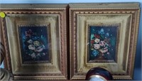 2 Framed Floral Pieces