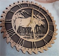 Golden Moose Laser Clock