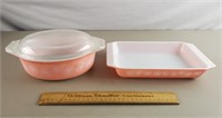 Pyrex Pink Daisy Casserole Dishes