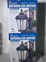 2x Outdoor LED lanterns