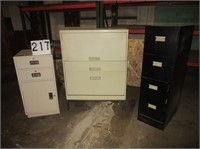 3 Metal Filing and Other Cabinets with Contents